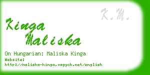 kinga maliska business card